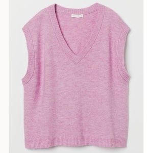 H&M V-Neck Sweater Vest - Pink